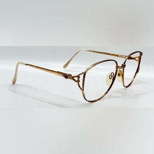 Vintage Kenmark Colette Pink Gold Oval Sunglasses Frames Only